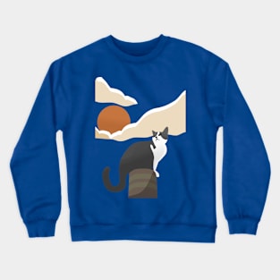 cat post Crewneck Sweatshirt